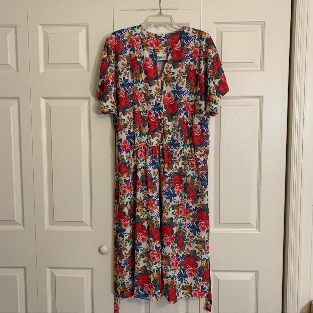 Haband For Her womens vintage Long Dress with a floral pattern size XL   M1